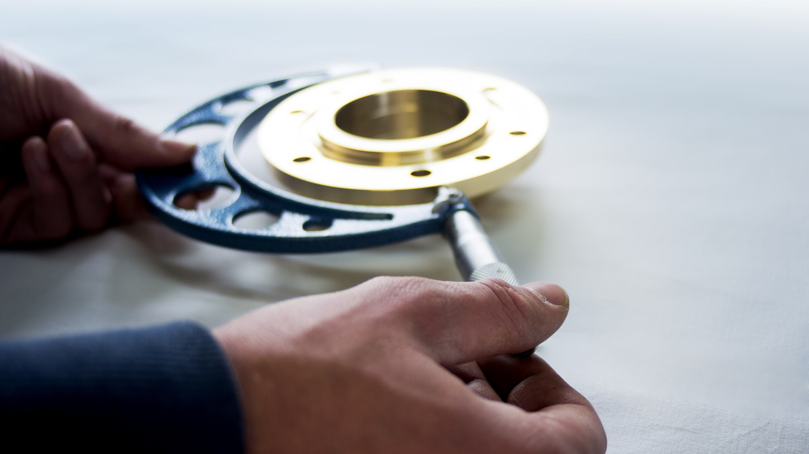 Micrometer inspection of precision machined component